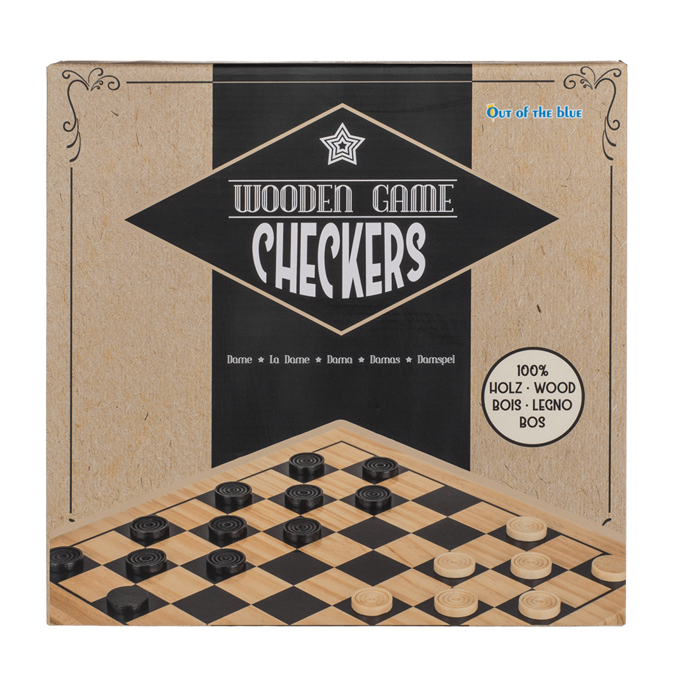Dame Holz-Brettspiel - 28,5 cm