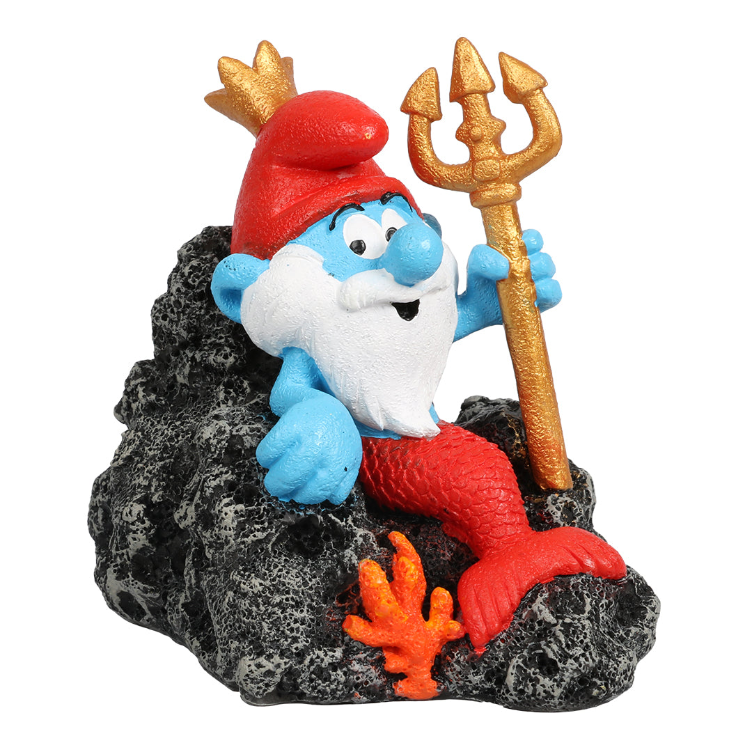 Papa Schlumpf als Neptun - Deko-Figur