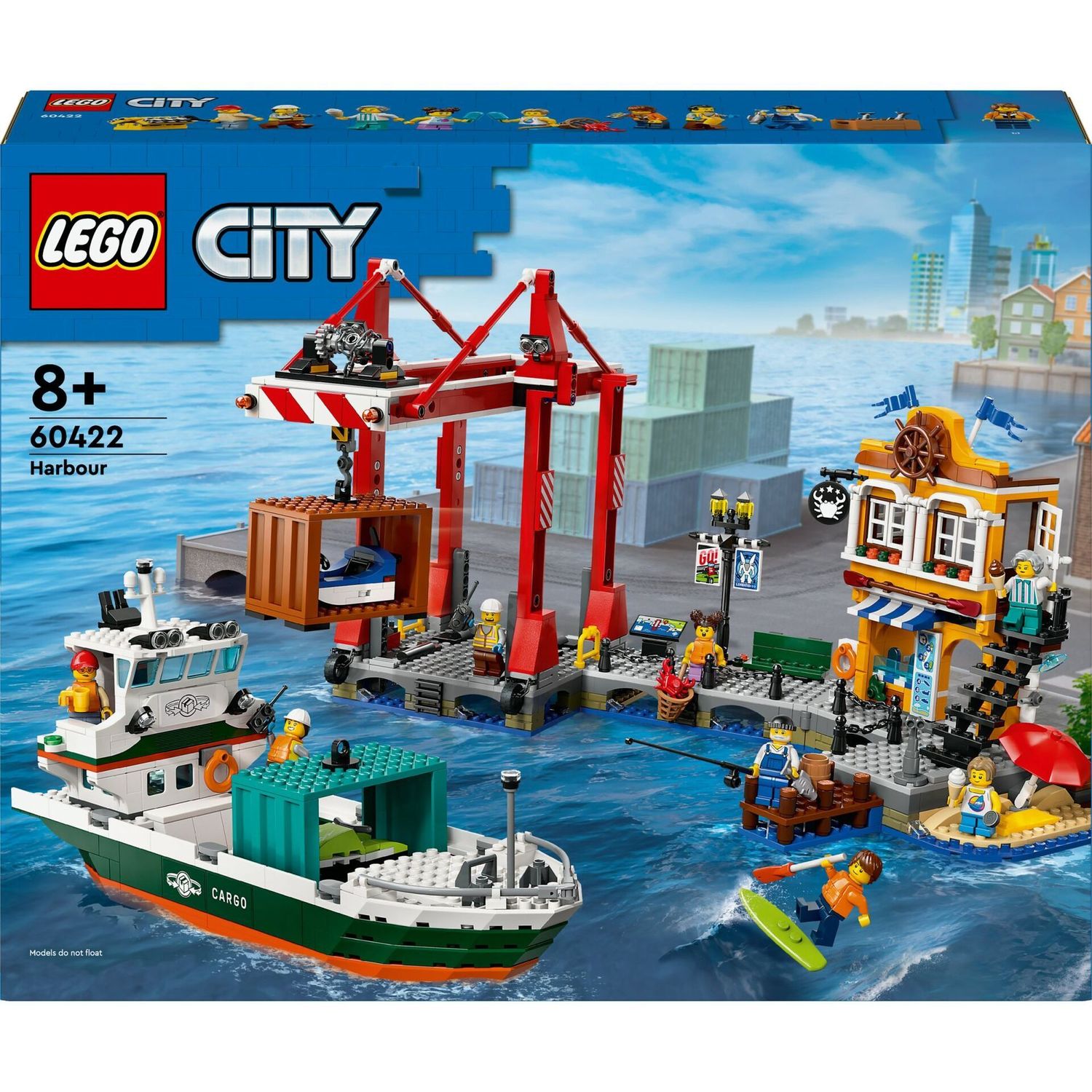 LEGO® City 60422 - Hafen mit Frachtschiff (1226 Teile)