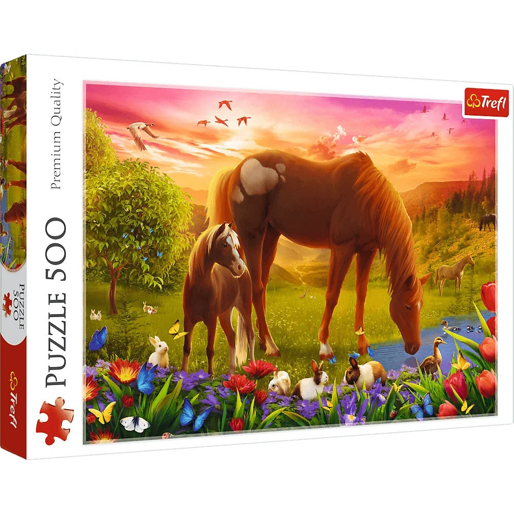 Pferde auf der Wiese - Puzzle 500 Teile