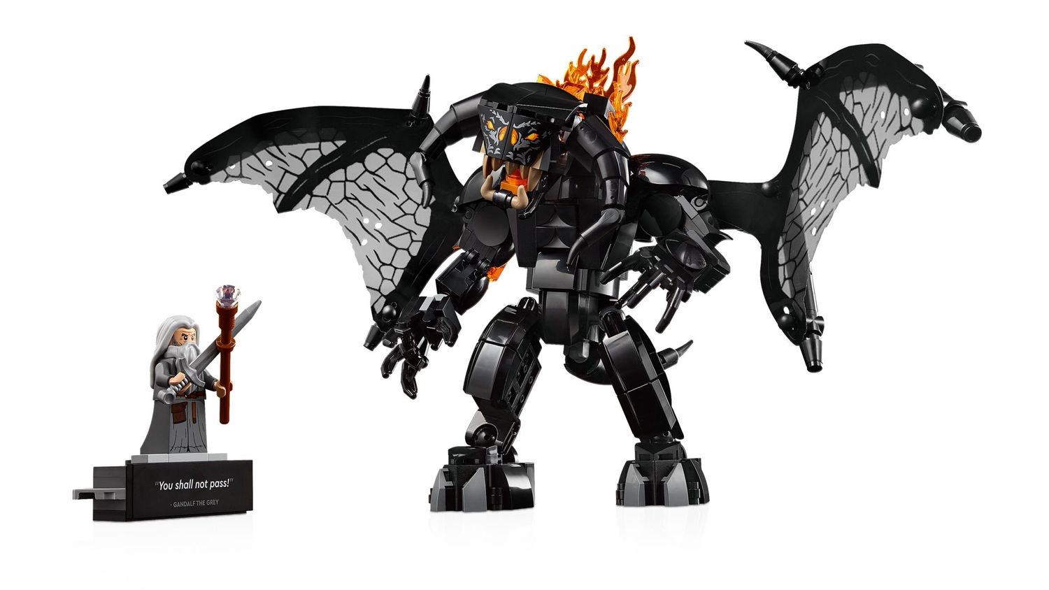 LEGO® Icons 10367 - Der Herr der Ringe: Balrog™ Bücherstütze (1201 Teile)