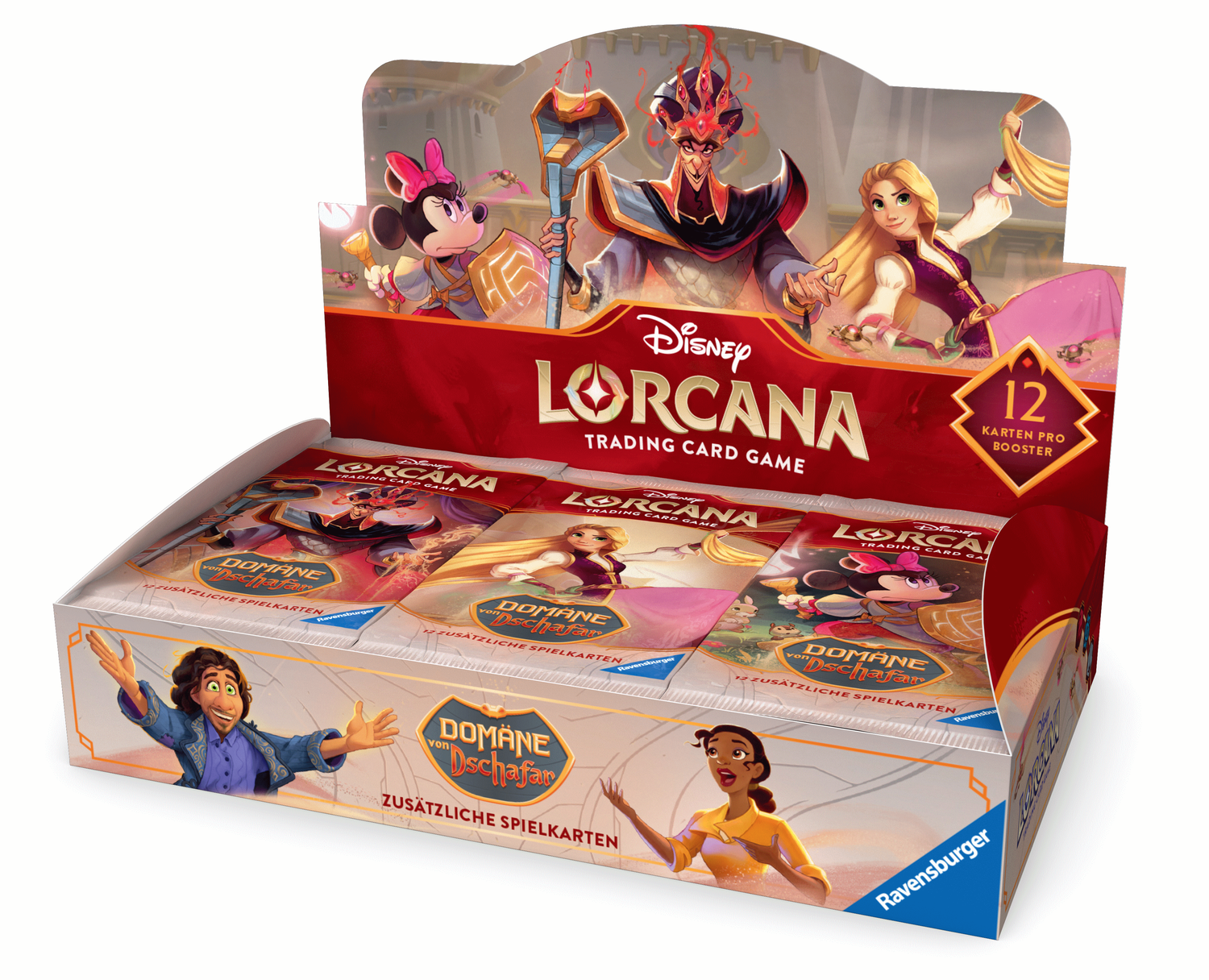 Disney Lorcana: Set 8 - Dömäne von Dschafar - Display mit 24 Booster Packs (Deutsch) - Trading Cards