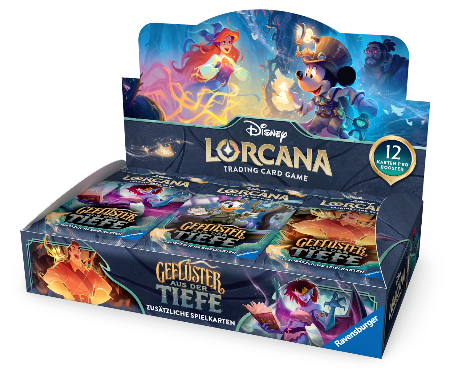 Disney Lorcana: Set 10 - Geflüster aus der Tiefe - Display mit 24 Booster Packs (Deutsch) - Trading Cards