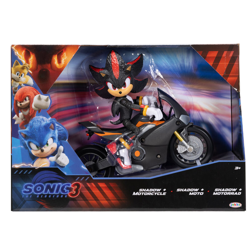 Sonic The Hedgehog 3 - Shadow mit Mototrrad Spielset - 13 cm
