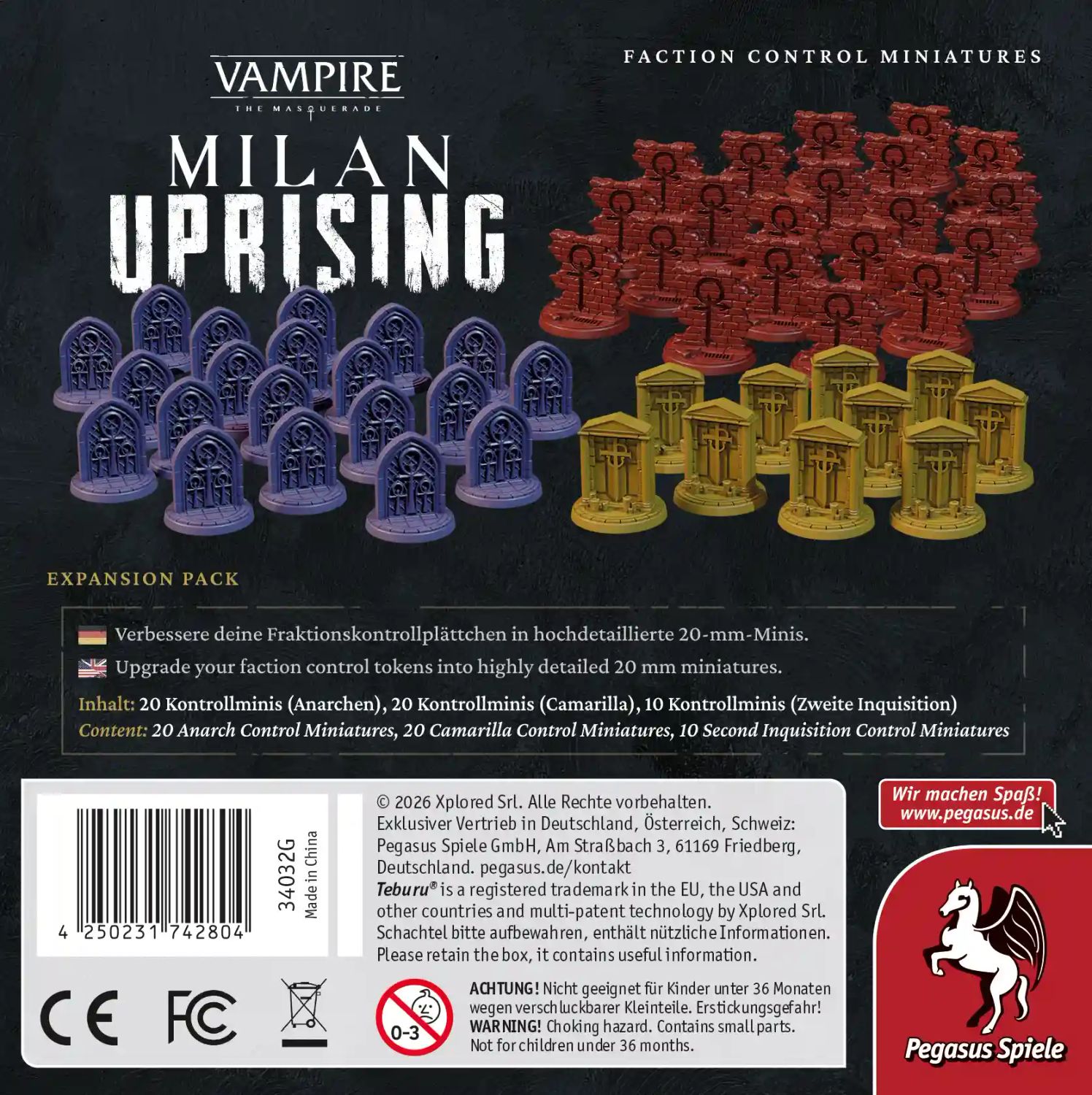 Teburu: Vampire: The Masquerade – Milan Uprising: Faction Control Miniatures – Expertenspiel