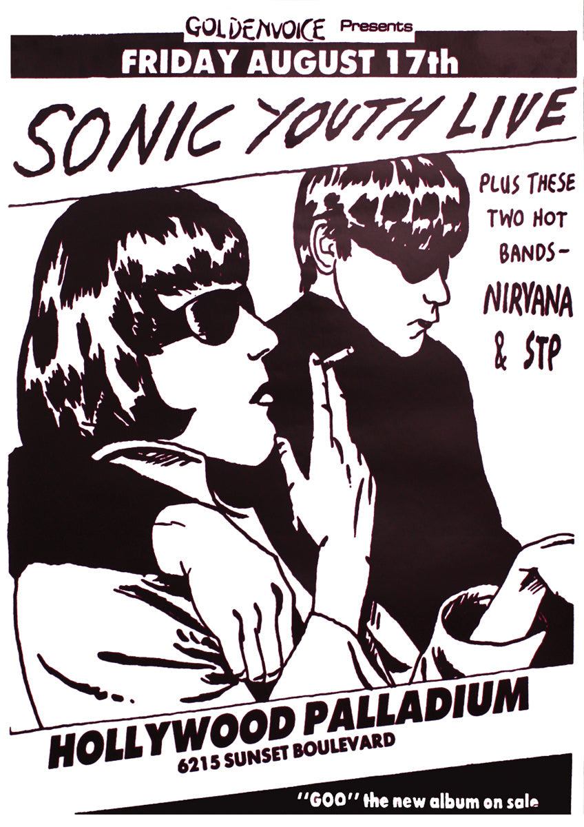 Sonic Youth Goo Live Hollywood Palladium Poster