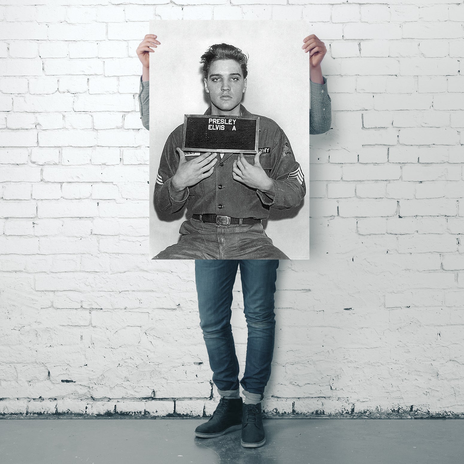 Elvis Presley Mugshot Polizeifoto Poster