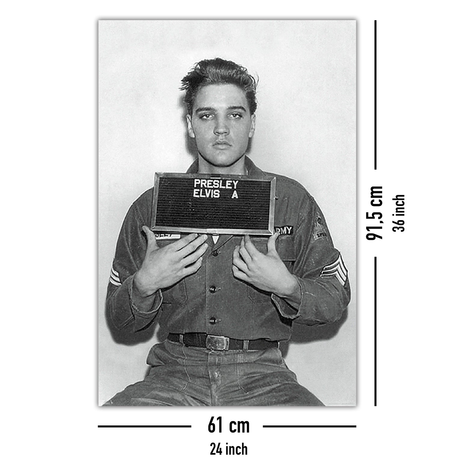 Elvis Presley Mugshot Polizeifoto Poster