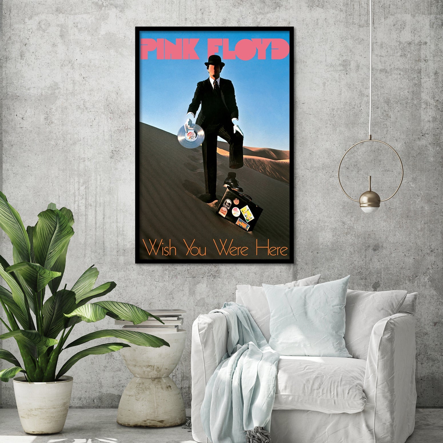 Pink Floyd Wish You Were Here Record Man Poster
