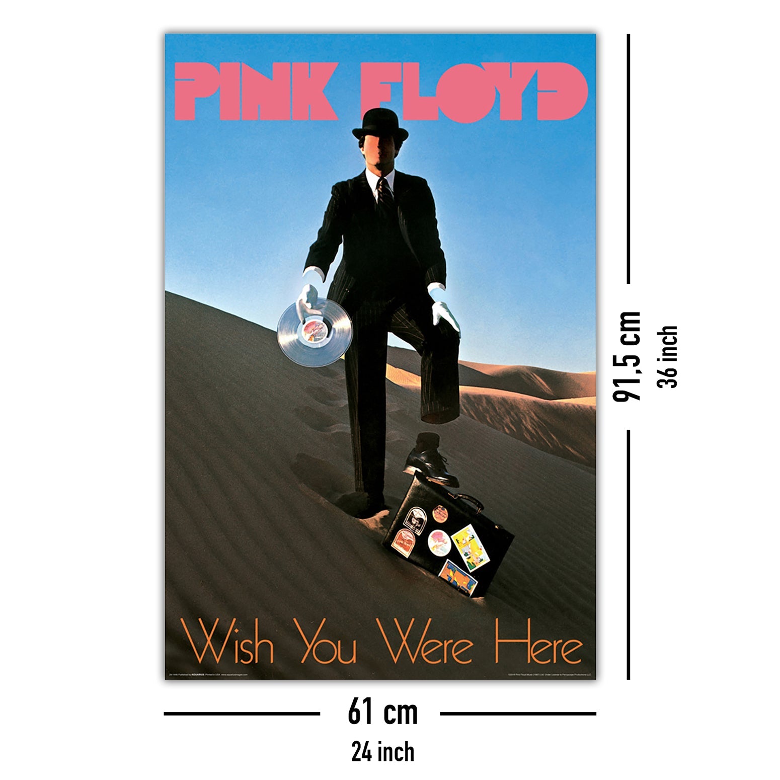 Pink Floyd Wish You Were Here Record Man Poster