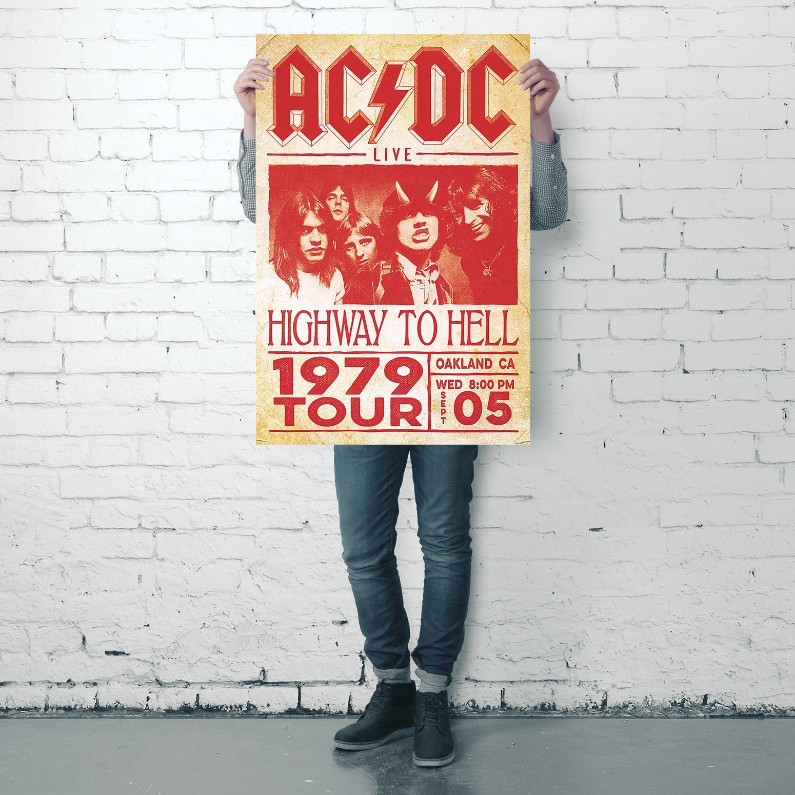 AC/DC Live Highway To Hell Tour 1979 Poster