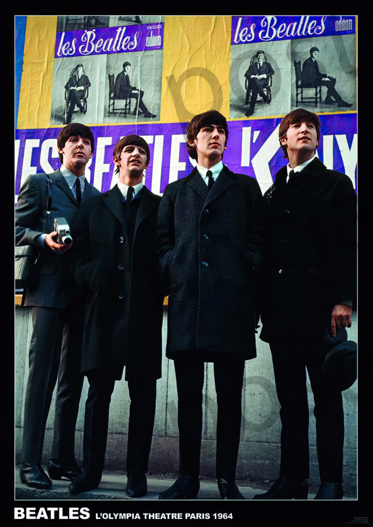 The Beatles Beatles Paris 1964 Poster