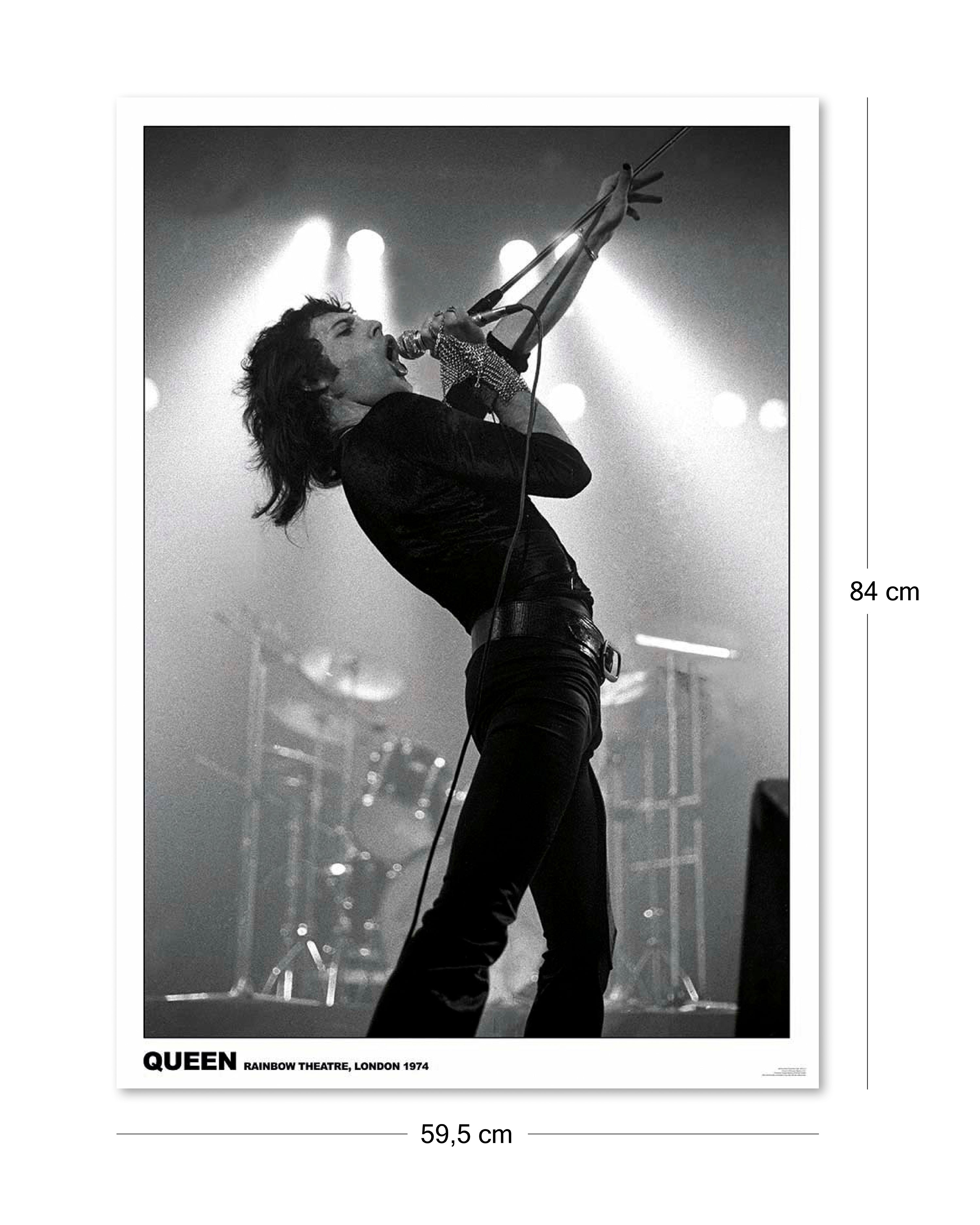 Queen Freddie Mercury Rainbow Theatre London, 1974 61x91,5 cm Poster