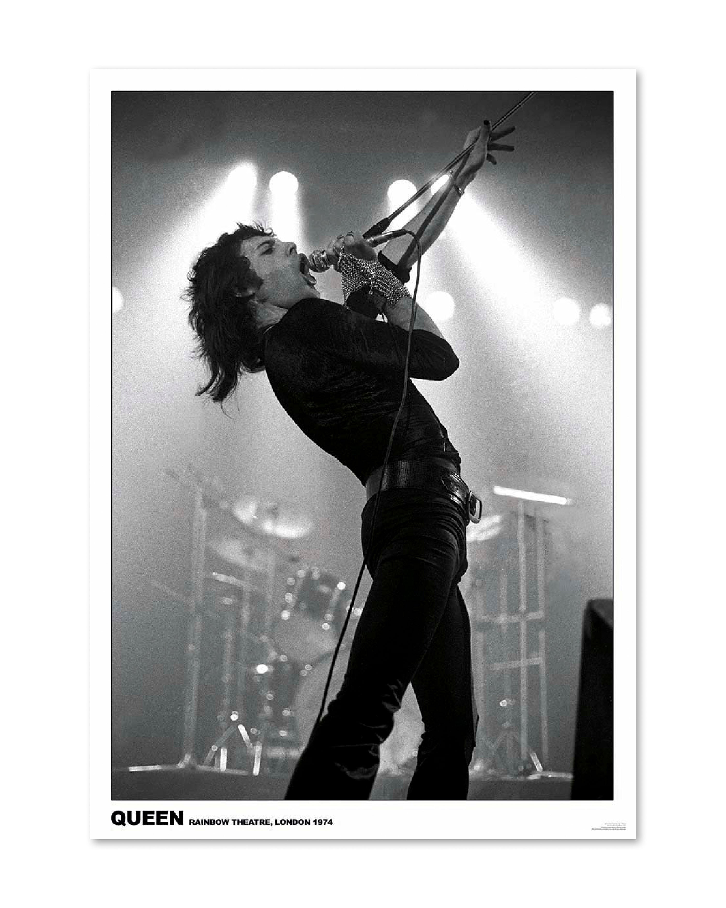 Queen Freddie Mercury Rainbow Theatre London, 1974 61x91,5 cm Poster