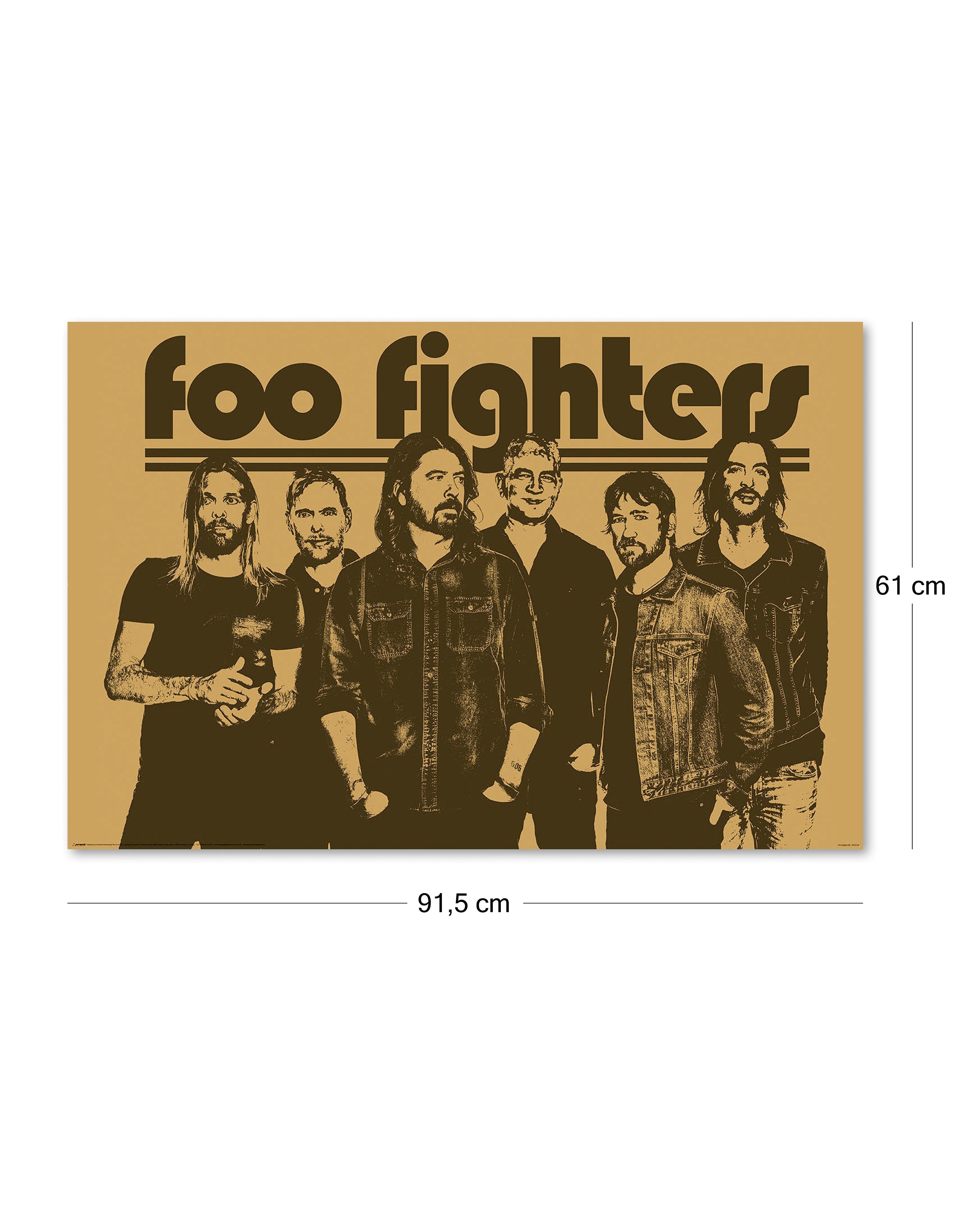 Foo Fighters 61x91,5 cm Group Sepia Vintage Design Poster