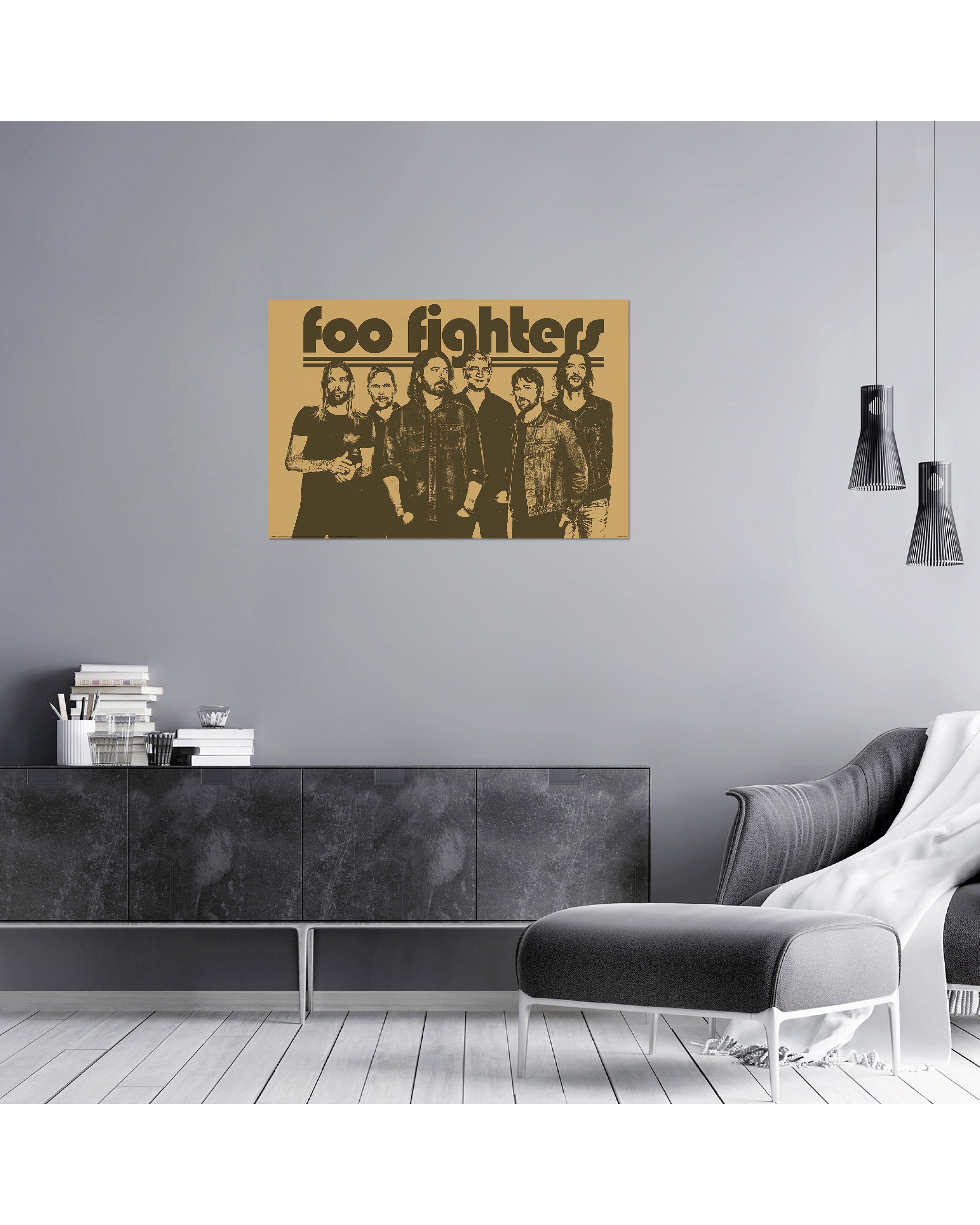 Foo Fighters 61x91,5 cm Group Sepia Vintage Design Poster