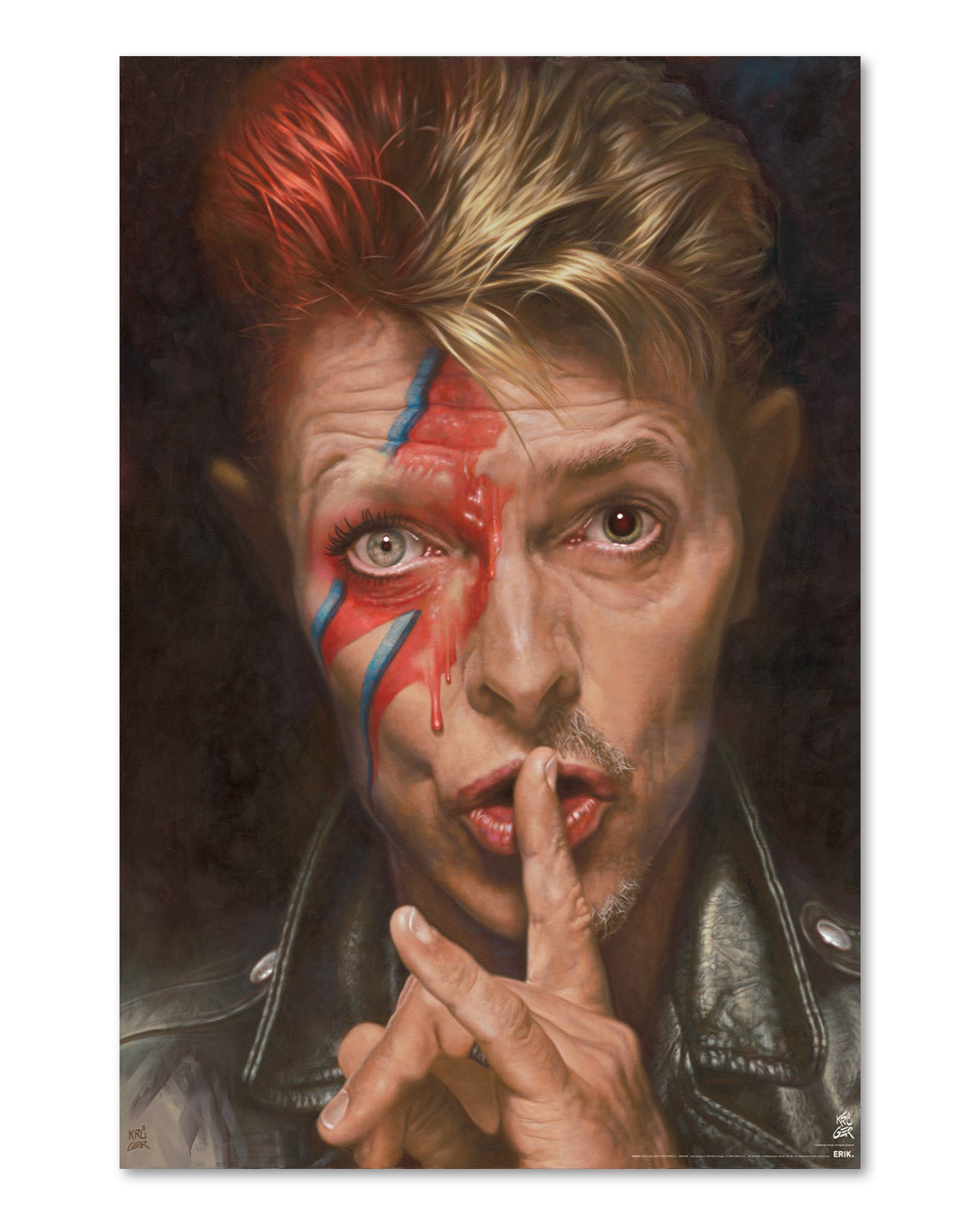 David Bowie Sebastian Krüger Karikatur Poster