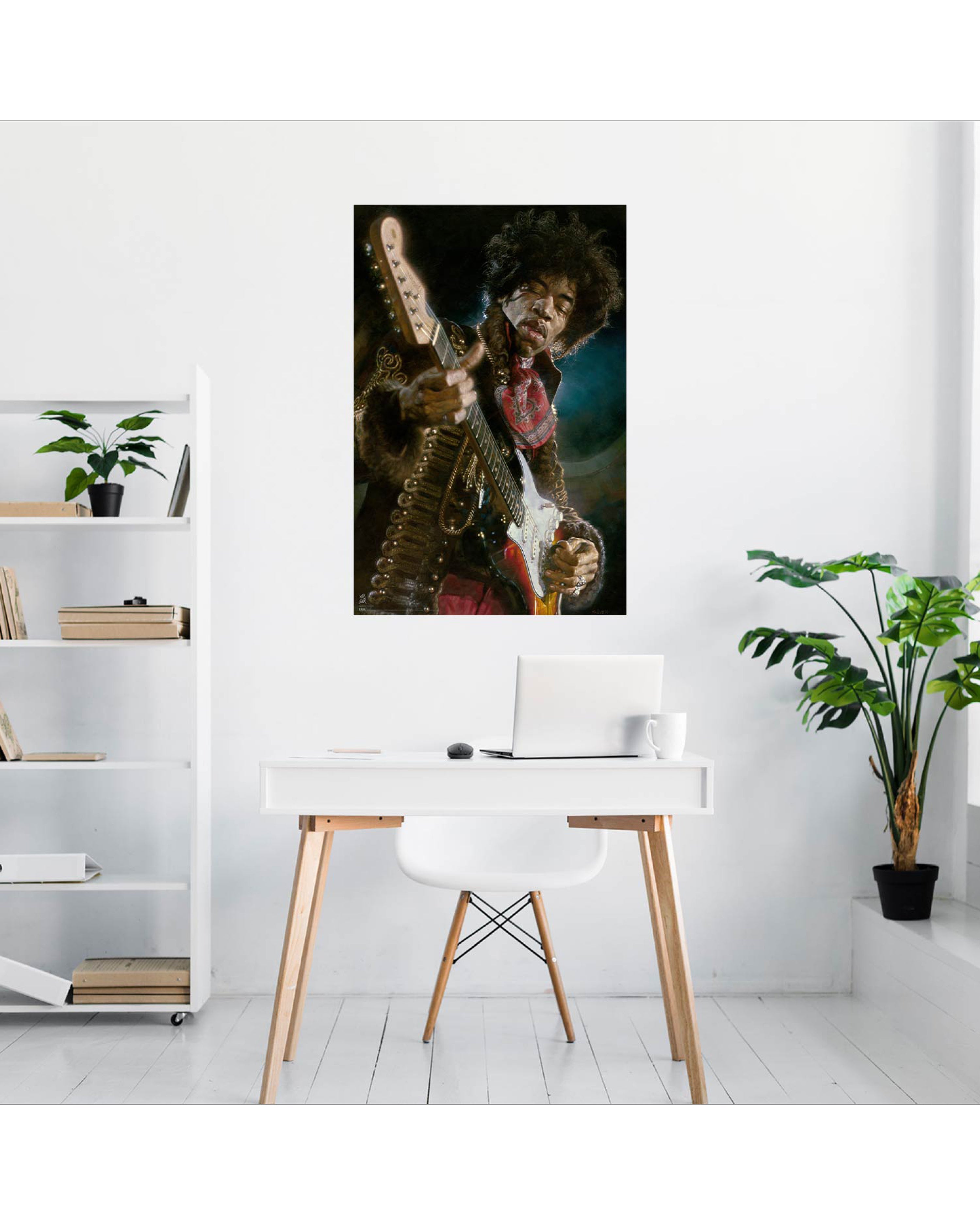 Jimi Hendrix Sebastian Krüger Karikatur Poster