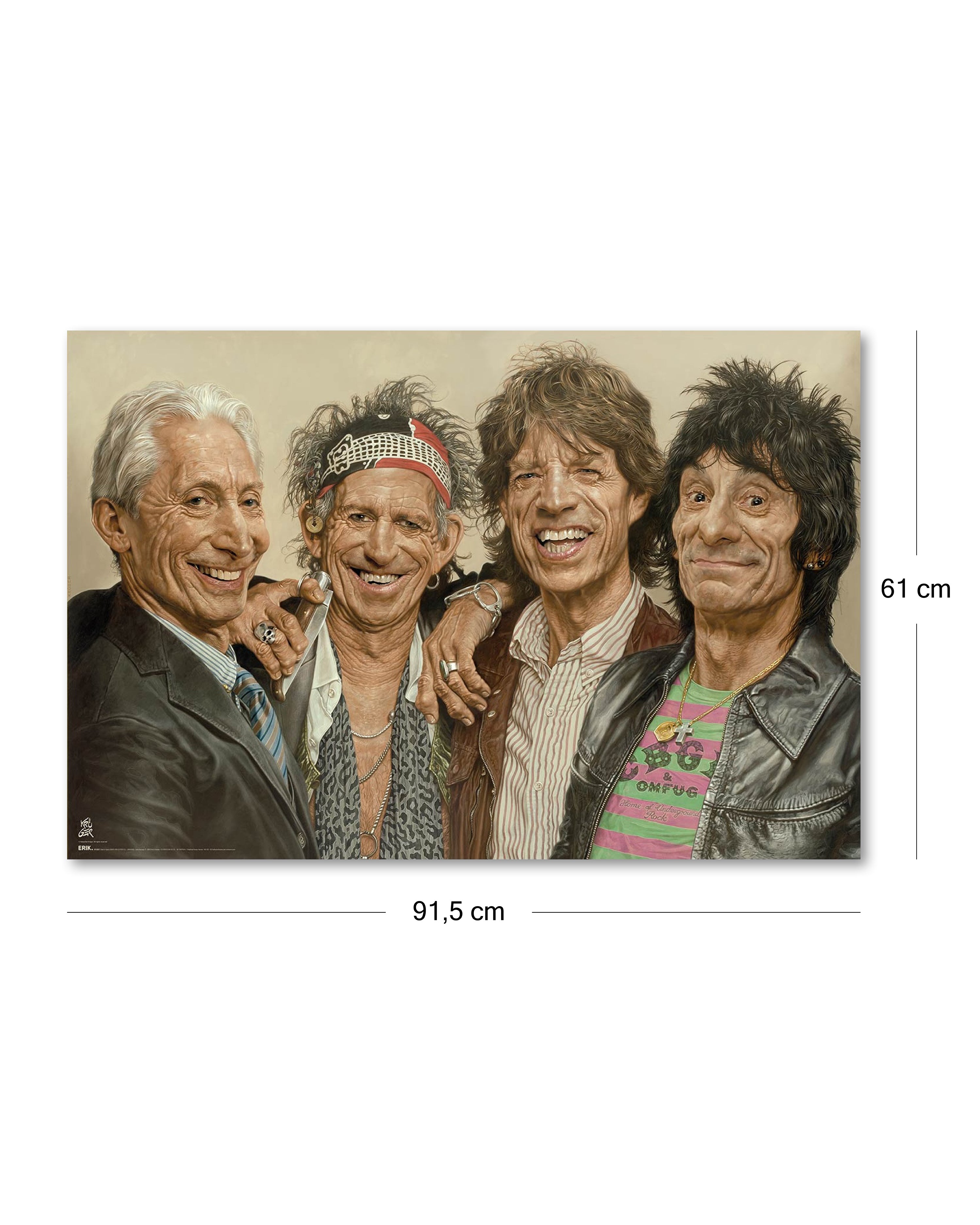 The Rolling Stones Logo Sebastian Krüger Karikatur Poster