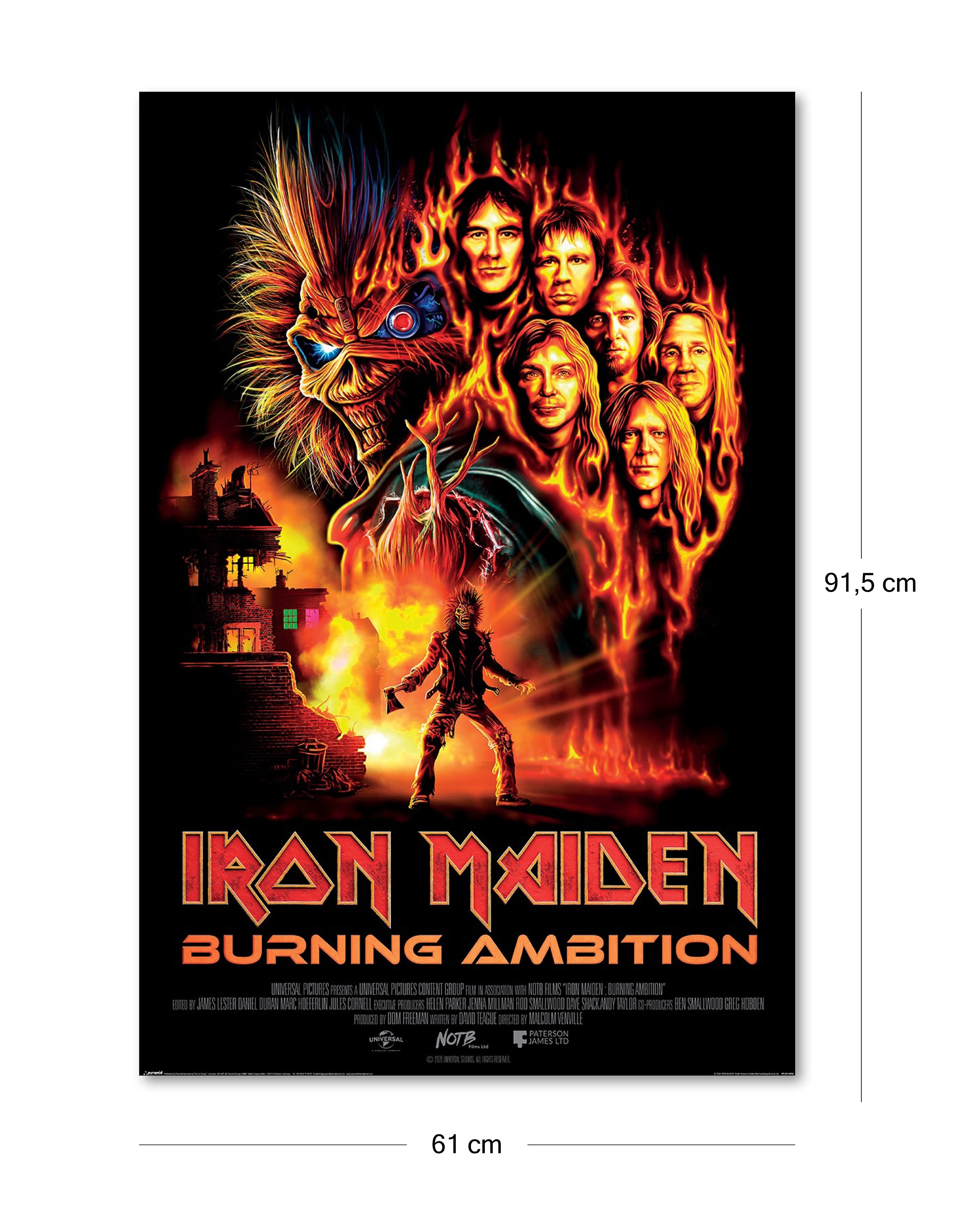 Iron Maiden Filmplakat Burning Ambition Poster