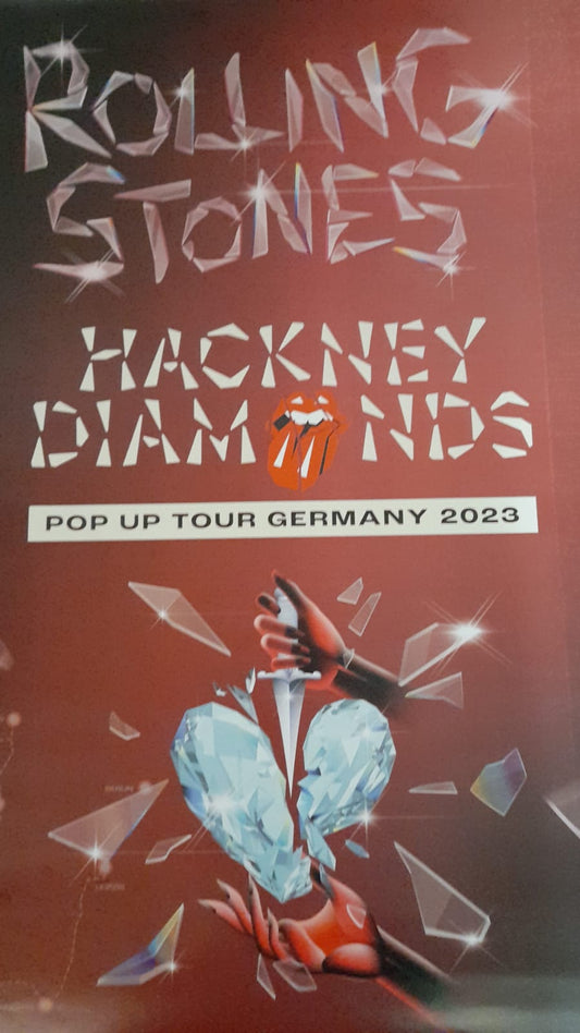 The ROLLING STONES Hackney Diamonds ca. 86x60 Promo Poster Pop Up Bus Tour Neu