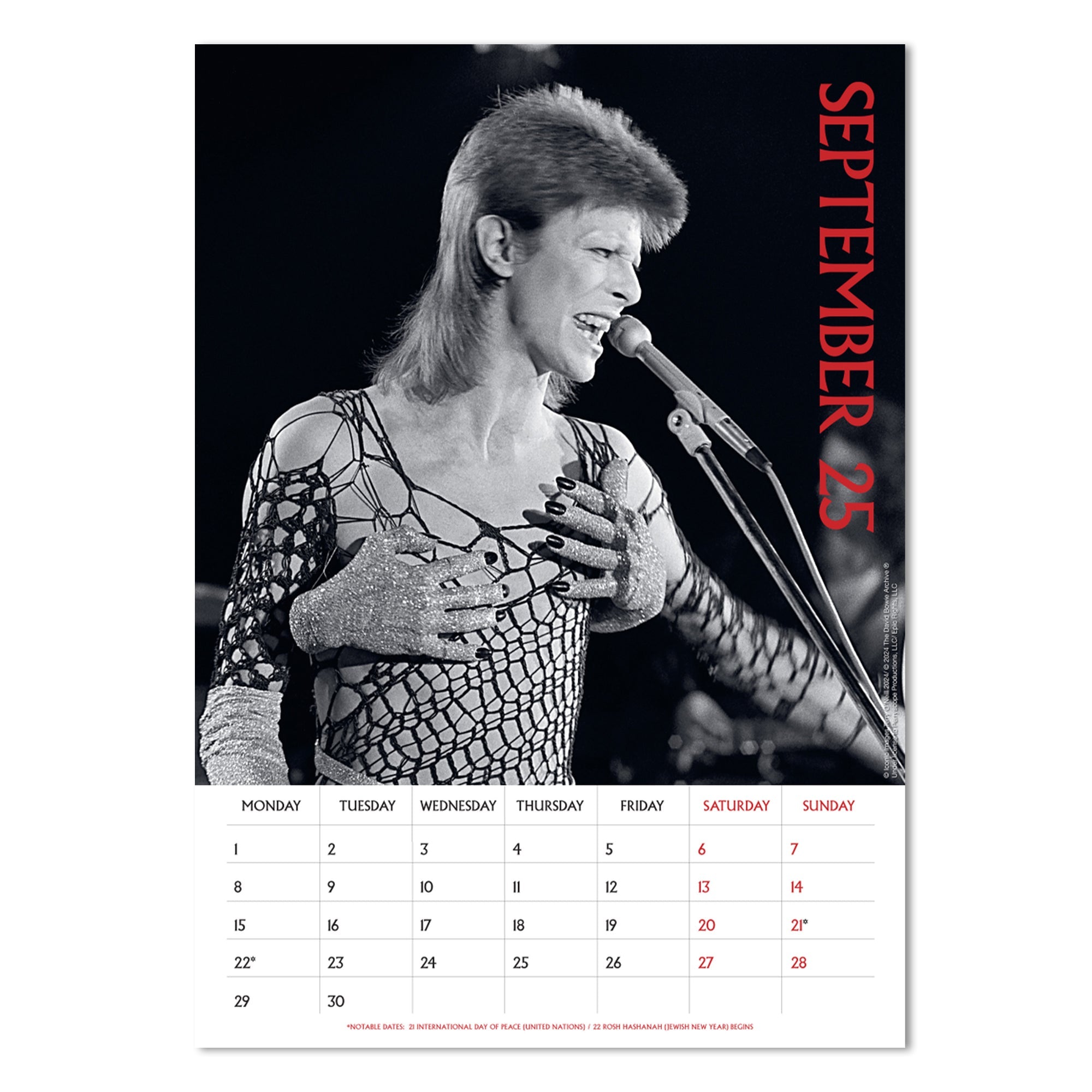 David Bowie 2025 Kalender