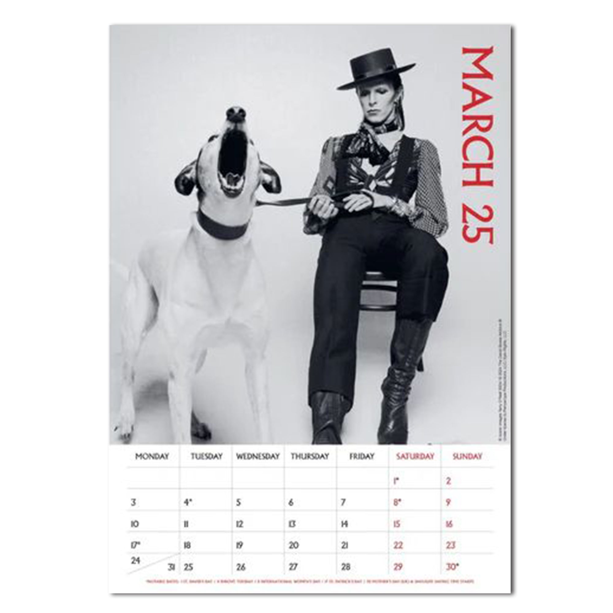 David Bowie 2025 Kalender