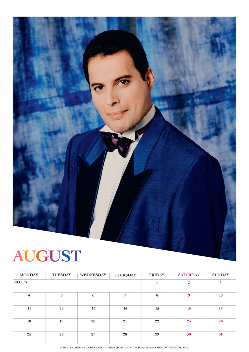 Queen Freddie Mercury 2025 Kalender