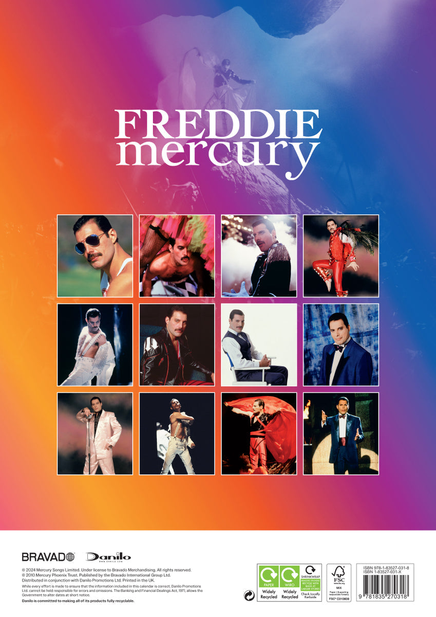 Queen Freddie Mercury 2025 Kalender