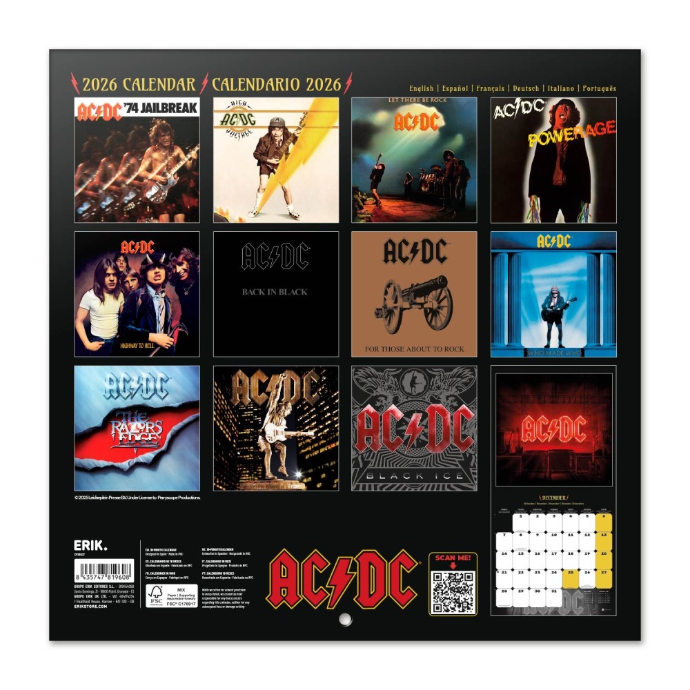 AC/DC 2026 Kalender