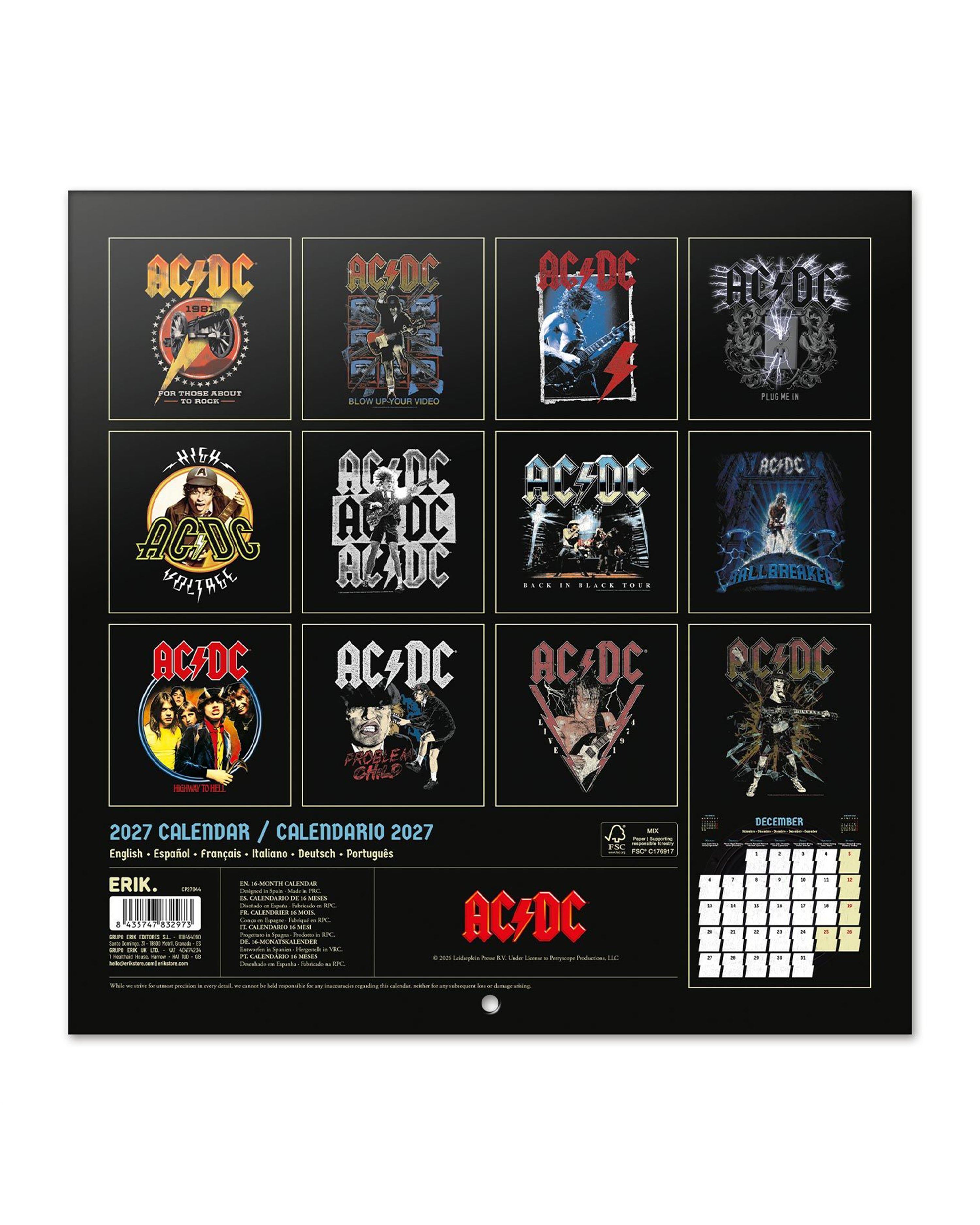 AC/DC 2027 Kalender