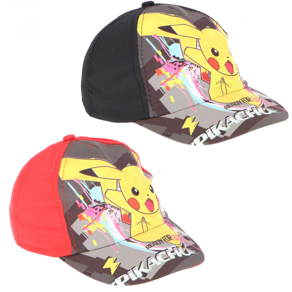 Pokemon Baseballcaps Cap Kappe Pikachu Größen: 54 cm 3 Motive 2 Farben Neu Top