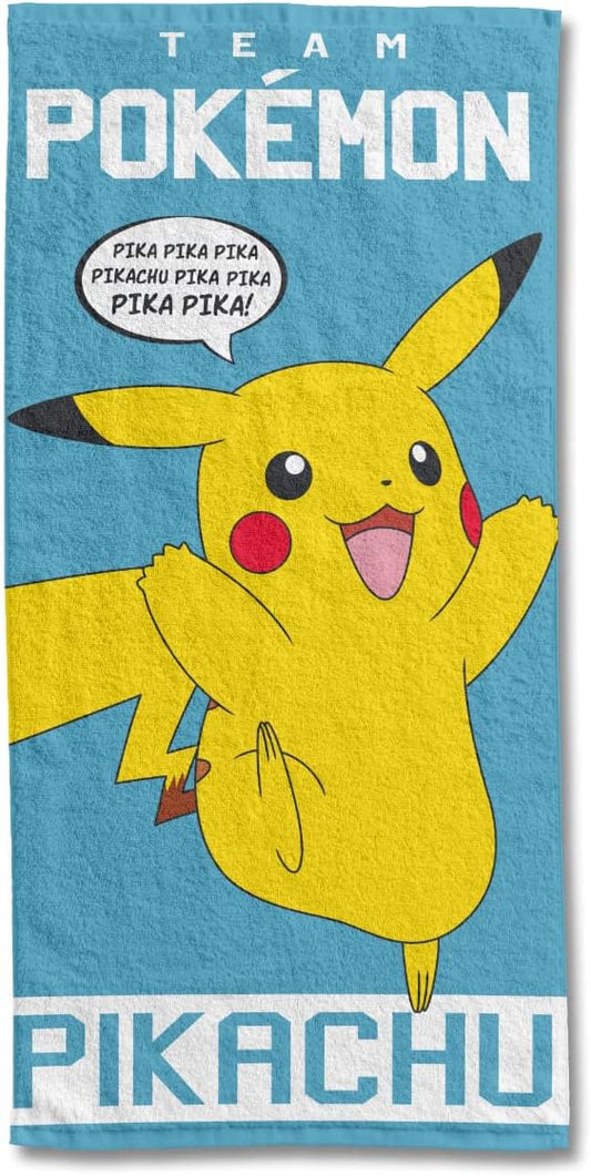 Pokemon Strandtuch Pokémon Pikachu 70 x 140 cm – 100 % Baumwolle – 300 g/m² Neu