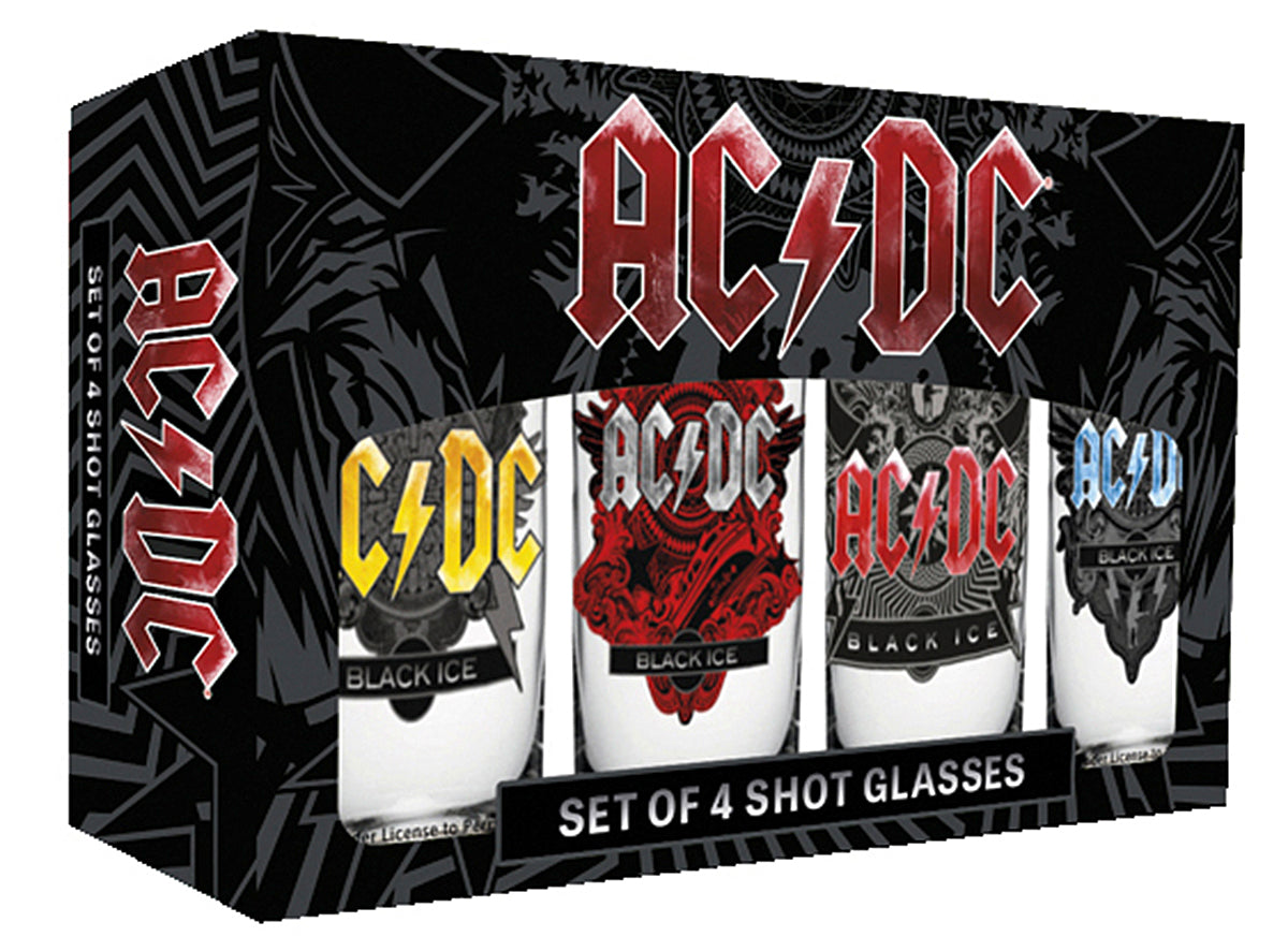 AC/DC Black Ice Schnapsgläser 4er Set Tasse