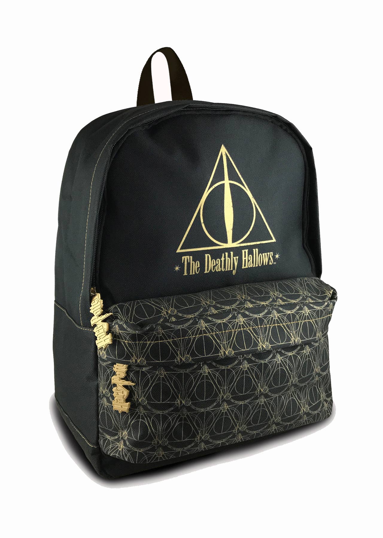 Harry Potter Deathly Hallows Black Polyester Backpack