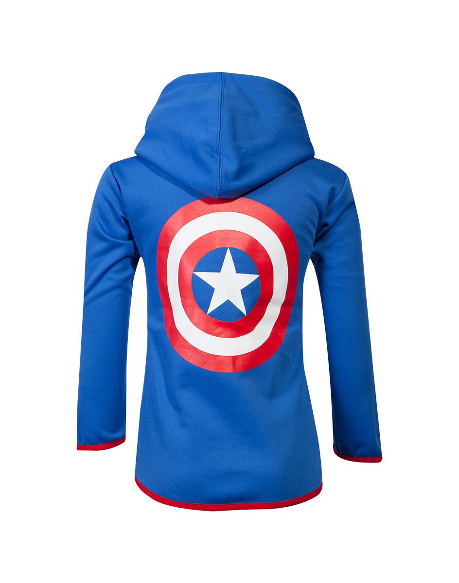 Marvel Captain America Teq Blue Hoodie Kids Neu Top