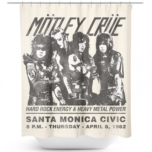 Mötley Crüe Duschvorhang - Santa Monica 180 x 200 cm Neu Top