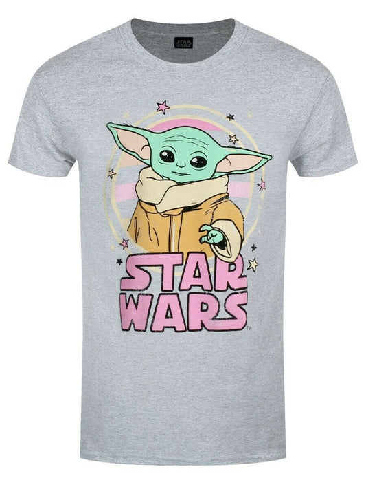 Star Wars Herren Mandalorian The Starry Child T-Shirt Grau XL Neu Top