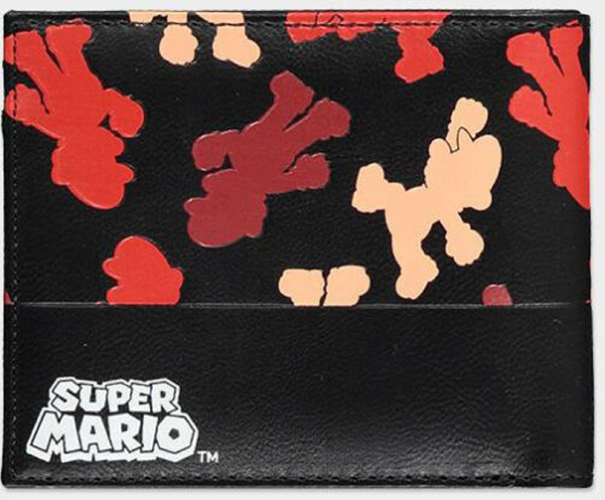 Nintendo Super Mario GELDBÖRSE DK AOP Bifold Wallet in Black Neu Top
