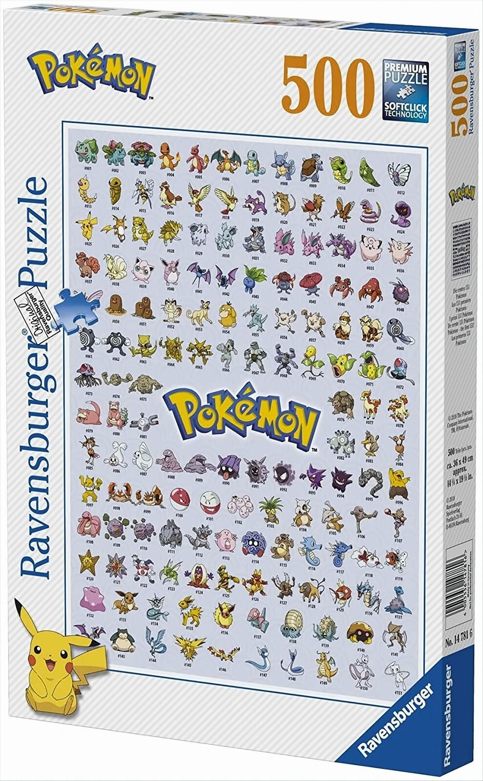 Puzzle: Die ersten 151 Pokémon (500 Teile ) Neu + OV