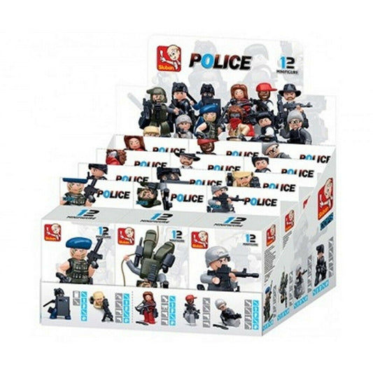 Sluban Minifiguren in Box Polizei [M38-B0586] zufällige Auswahl Neu Top