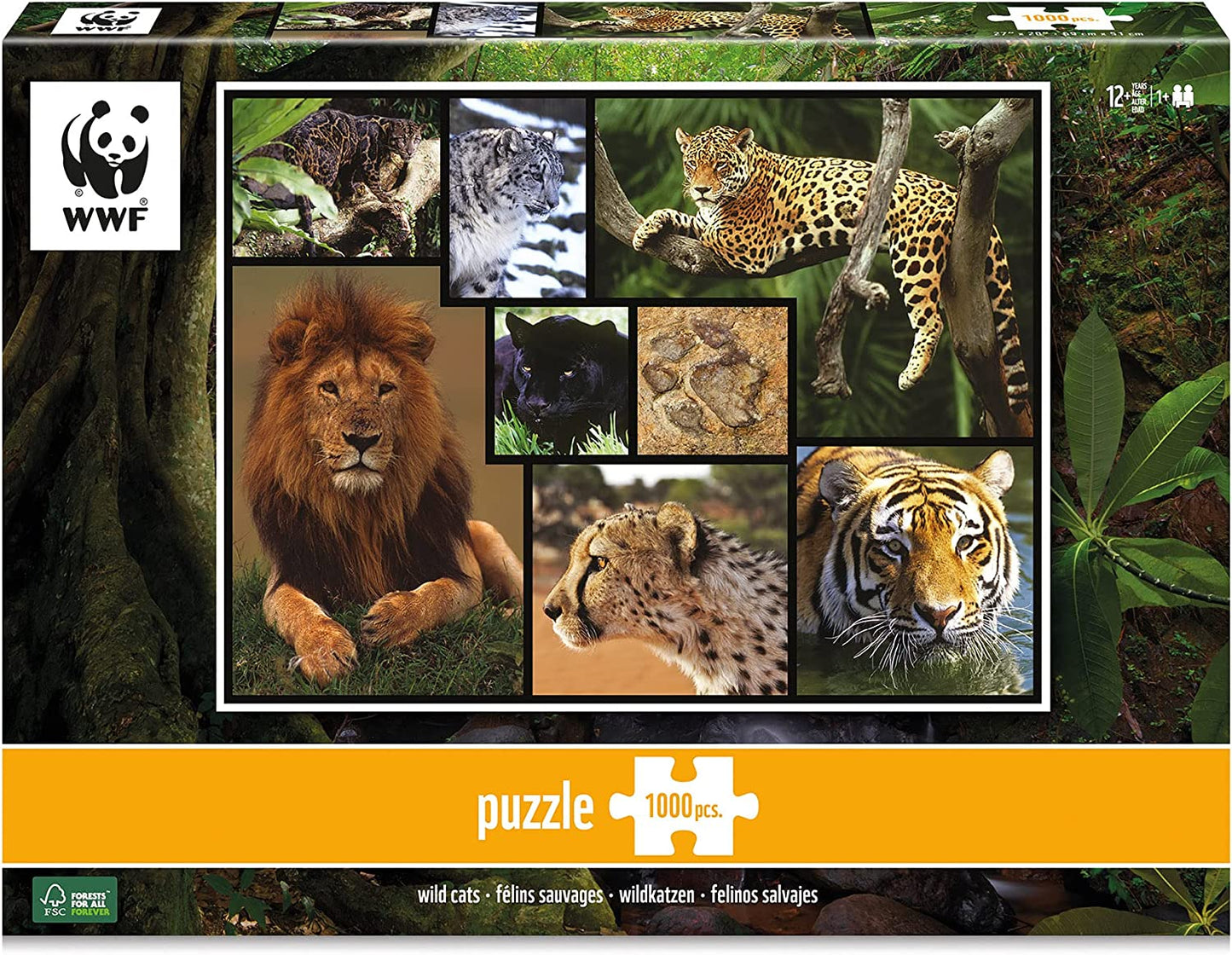 Ambassador World Wildlife Fund 7230057 Wildkatzen, 1000 Teile Puzzle NEU/OVP